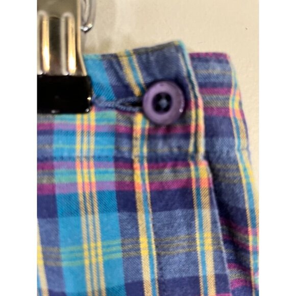 Retro LL Bean Plaid Skort 18 Blue Academia Preppy Boho Western Classic Chic 80s - Picture 6 of 11